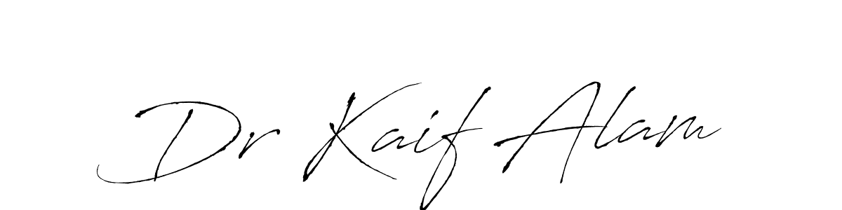 The best way (Antro_Vectra) to make a short signature is to pick only two or three words in your name. The name Dr Kaif Alam include a total of six letters. For converting this name. Dr Kaif Alam signature style 6 images and pictures png