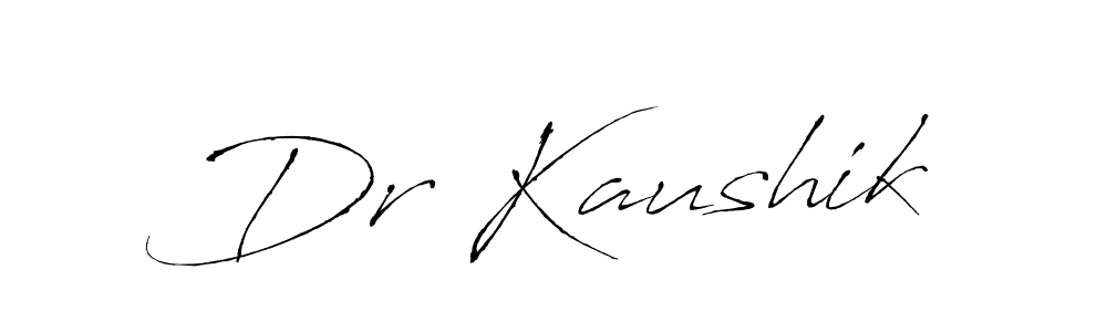 Design your own signature with our free online signature maker. With this signature software, you can create a handwritten (Antro_Vectra) signature for name Dr Kaushik. Dr Kaushik signature style 6 images and pictures png