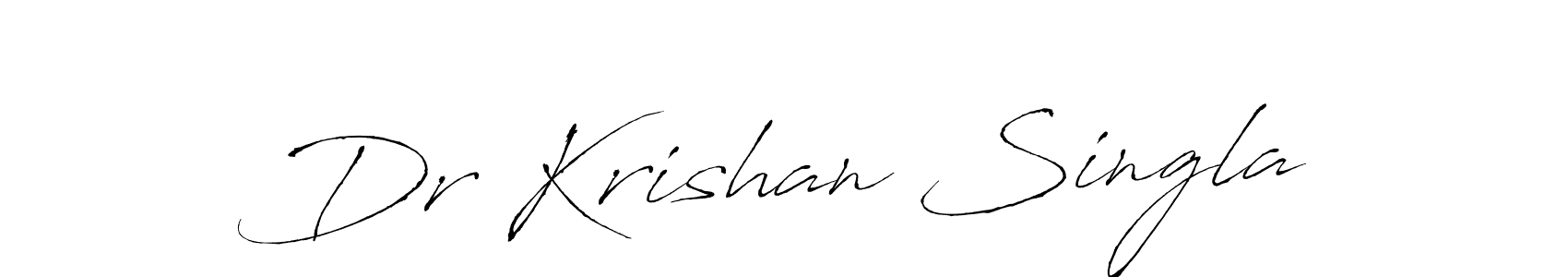You should practise on your own different ways (Antro_Vectra) to write your name (Dr Krishan Singla) in signature. don't let someone else do it for you. Dr Krishan Singla signature style 6 images and pictures png