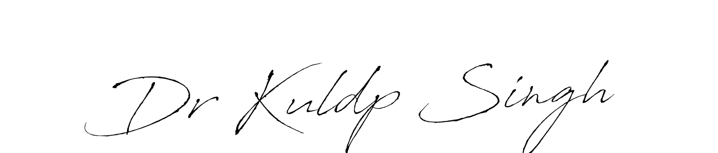 How to make Dr Kuldp Singh name signature. Use Antro_Vectra style for creating short signs online. This is the latest handwritten sign. Dr Kuldp Singh signature style 6 images and pictures png