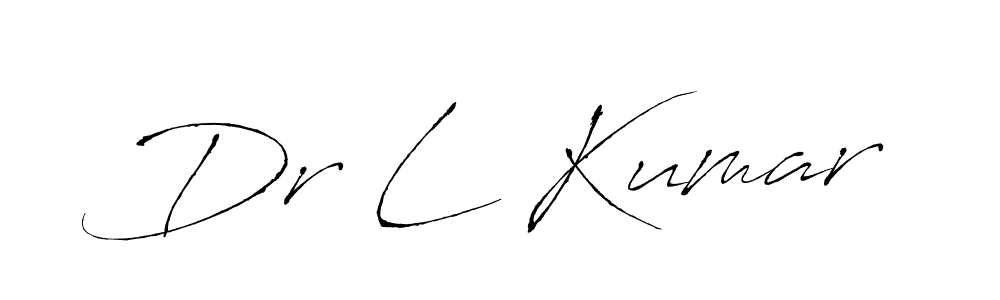 Use a signature maker to create a handwritten signature online. With this signature software, you can design (Antro_Vectra) your own signature for name Dr L Kumar. Dr L Kumar signature style 6 images and pictures png