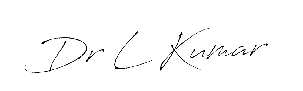 Also You can easily find your signature by using the search form. We will create Dr L Kumar name handwritten signature images for you free of cost using Antro_Vectra sign style. Dr L Kumar signature style 6 images and pictures png