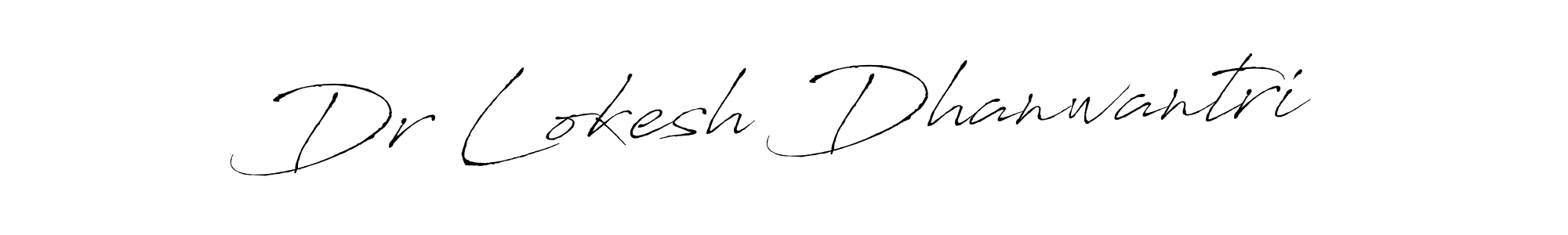 Dr Lokesh Dhanwantri stylish signature style. Best Handwritten Sign (Antro_Vectra) for my name. Handwritten Signature Collection Ideas for my name Dr Lokesh Dhanwantri. Dr Lokesh Dhanwantri signature style 6 images and pictures png