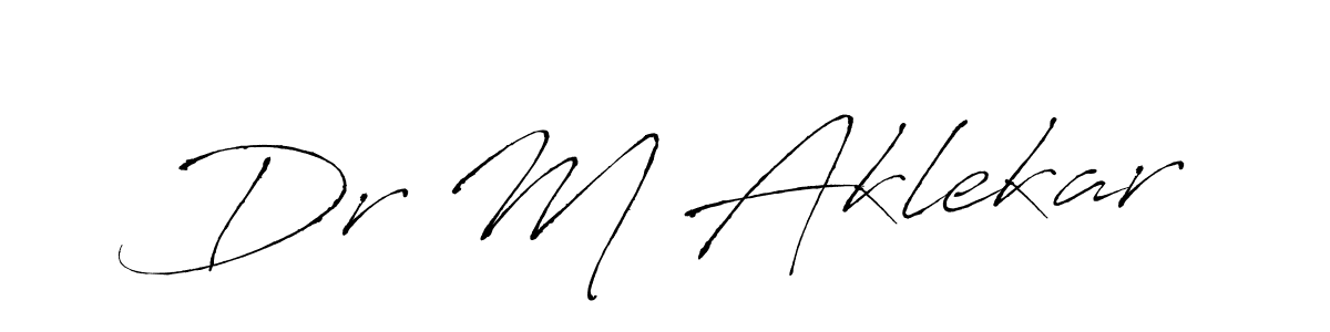 This is the best signature style for the Dr M Aklekar name. Also you like these signature font (Antro_Vectra). Mix name signature. Dr M Aklekar signature style 6 images and pictures png