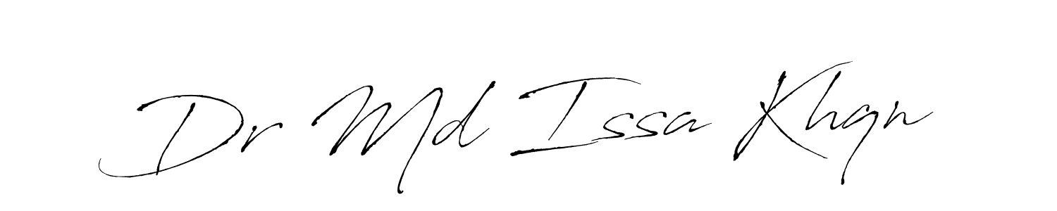 Similarly Antro_Vectra is the best handwritten signature design. Signature creator online .You can use it as an online autograph creator for name Dr Md Issa Khqn. Dr Md Issa Khqn signature style 6 images and pictures png