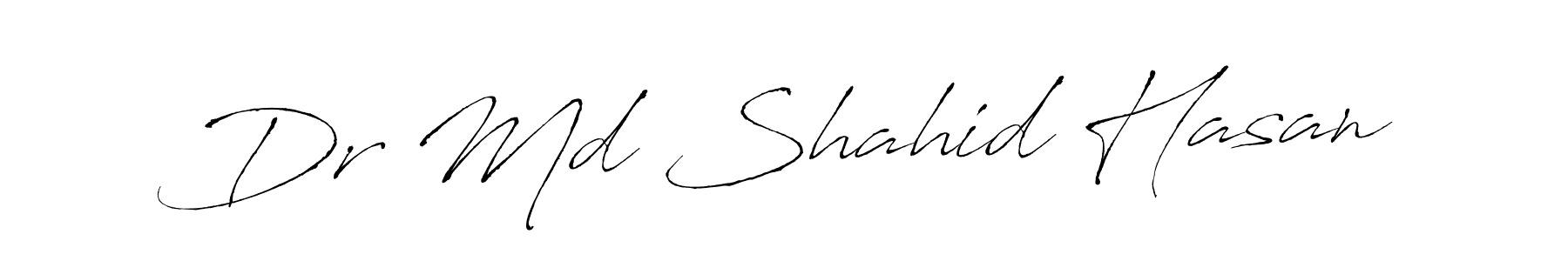 Create a beautiful signature design for name Dr Md Shahid Hasan. With this signature (Antro_Vectra) fonts, you can make a handwritten signature for free. Dr Md Shahid Hasan signature style 6 images and pictures png