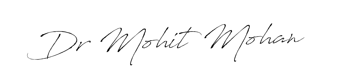 The best way (Antro_Vectra) to make a short signature is to pick only two or three words in your name. The name Dr Mohit Mohan include a total of six letters. For converting this name. Dr Mohit Mohan signature style 6 images and pictures png