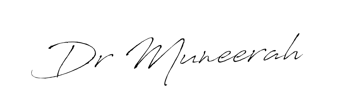 Use a signature maker to create a handwritten signature online. With this signature software, you can design (Antro_Vectra) your own signature for name Dr Muneerah. Dr Muneerah signature style 6 images and pictures png