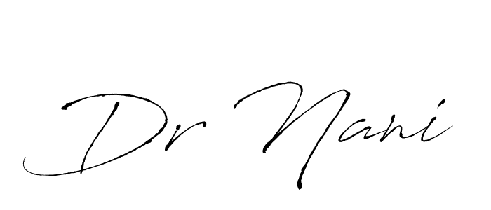 Use a signature maker to create a handwritten signature online. With this signature software, you can design (Antro_Vectra) your own signature for name Dr Nani. Dr Nani signature style 6 images and pictures png