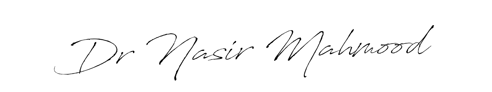 How to make Dr Nasir Mahmood name signature. Use Antro_Vectra style for creating short signs online. This is the latest handwritten sign. Dr Nasir Mahmood signature style 6 images and pictures png