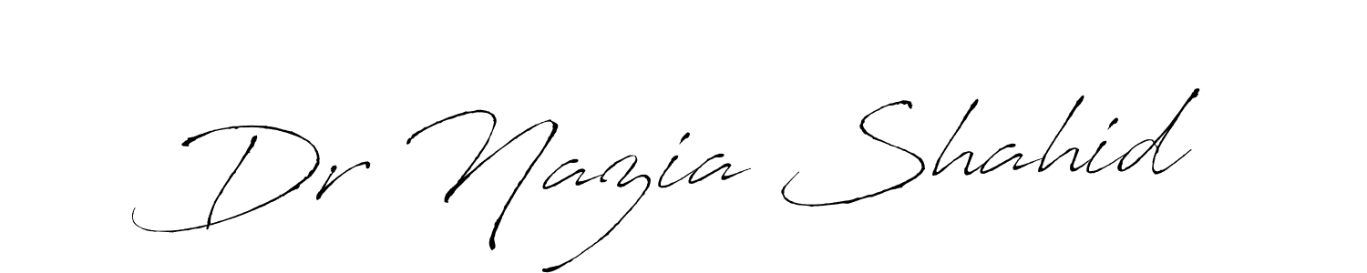 Antro_Vectra is a professional signature style that is perfect for those who want to add a touch of class to their signature. It is also a great choice for those who want to make their signature more unique. Get Dr Nazia Shahid name to fancy signature for free. Dr Nazia Shahid signature style 6 images and pictures png