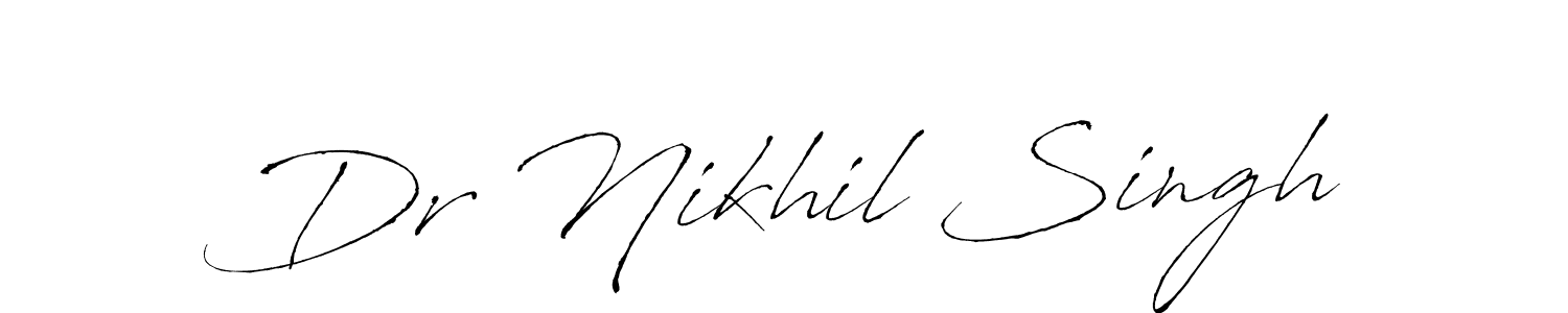 Use a signature maker to create a handwritten signature online. With this signature software, you can design (Antro_Vectra) your own signature for name Dr Nikhil Singh. Dr Nikhil Singh signature style 6 images and pictures png