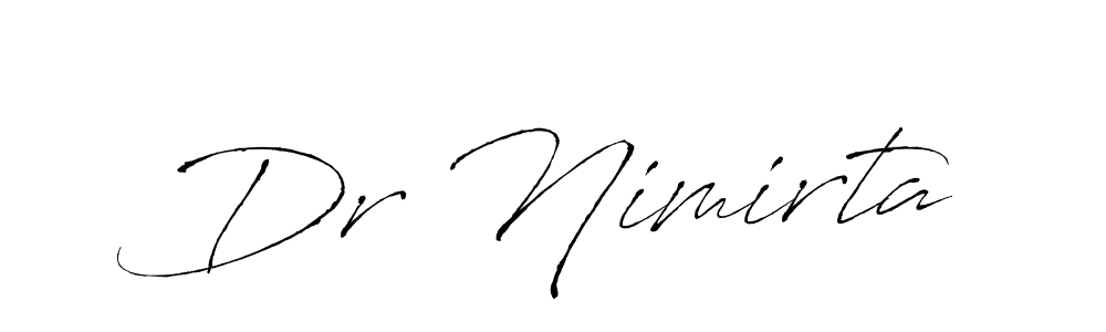 Antro_Vectra is a professional signature style that is perfect for those who want to add a touch of class to their signature. It is also a great choice for those who want to make their signature more unique. Get Dr Nimirta name to fancy signature for free. Dr Nimirta signature style 6 images and pictures png