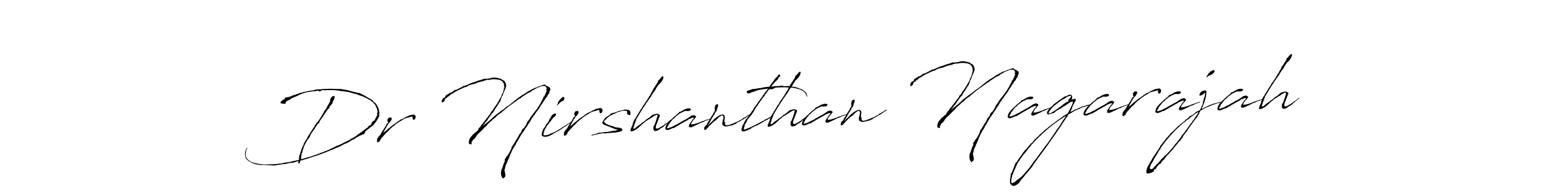 Make a beautiful signature design for name Dr Nirshanthan Nagarajah. With this signature (Antro_Vectra) style, you can create a handwritten signature for free. Dr Nirshanthan Nagarajah signature style 6 images and pictures png