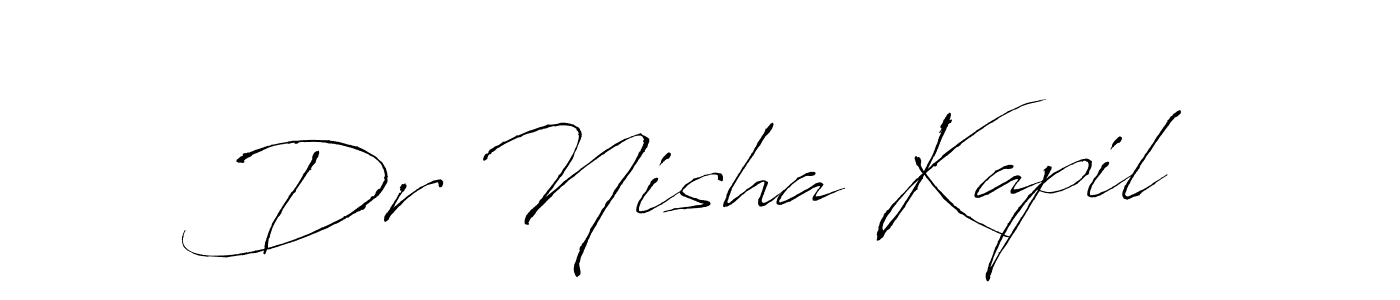 Create a beautiful signature design for name Dr Nisha Kapil. With this signature (Antro_Vectra) fonts, you can make a handwritten signature for free. Dr Nisha Kapil signature style 6 images and pictures png