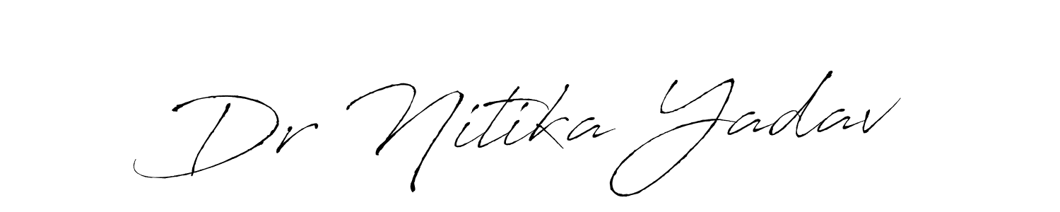 The best way (Antro_Vectra) to make a short signature is to pick only two or three words in your name. The name Dr Nitika Yadav include a total of six letters. For converting this name. Dr Nitika Yadav signature style 6 images and pictures png