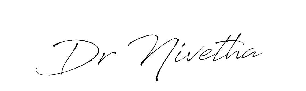 How to make Dr Nivetha name signature. Use Antro_Vectra style for creating short signs online. This is the latest handwritten sign. Dr Nivetha signature style 6 images and pictures png