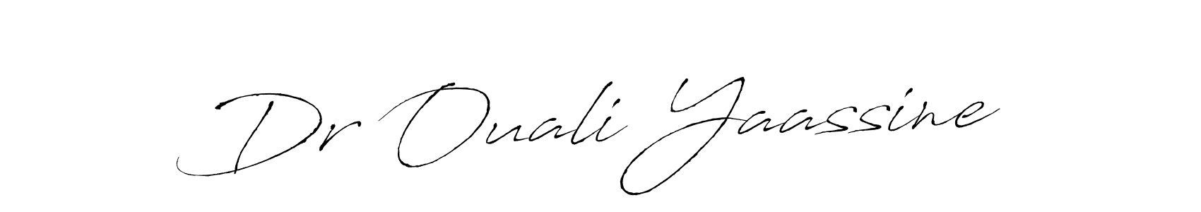 How to make Dr Ouali Yaassine name signature. Use Antro_Vectra style for creating short signs online. This is the latest handwritten sign. Dr Ouali Yaassine signature style 6 images and pictures png