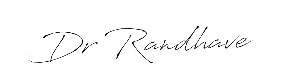 How to make Dr Randhave name signature. Use Antro_Vectra style for creating short signs online. This is the latest handwritten sign. Dr Randhave signature style 6 images and pictures png