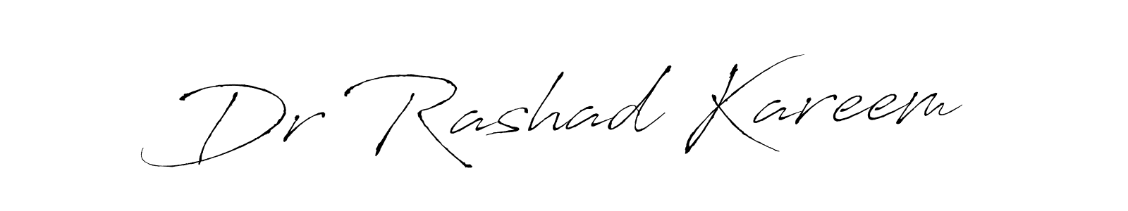 Create a beautiful signature design for name Dr Rashad Kareem. With this signature (Antro_Vectra) fonts, you can make a handwritten signature for free. Dr Rashad Kareem signature style 6 images and pictures png