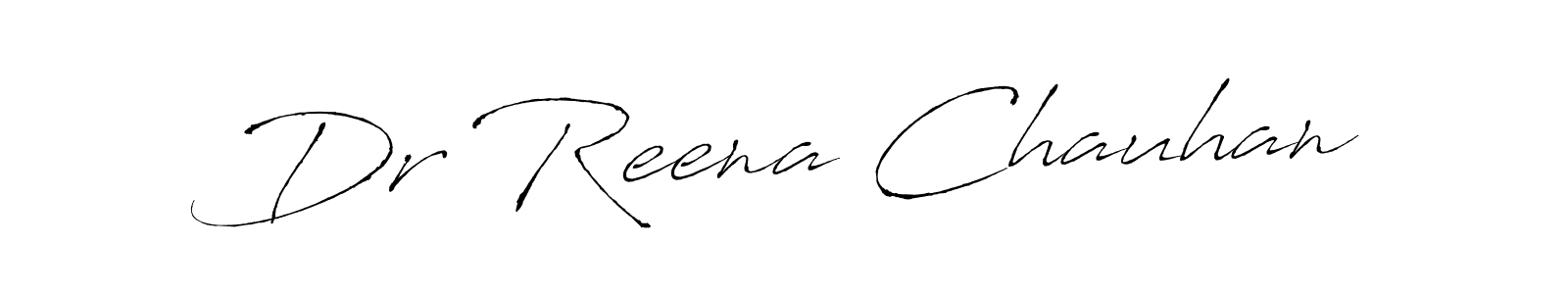 How to make Dr Reena Chauhan name signature. Use Antro_Vectra style for creating short signs online. This is the latest handwritten sign. Dr Reena Chauhan signature style 6 images and pictures png