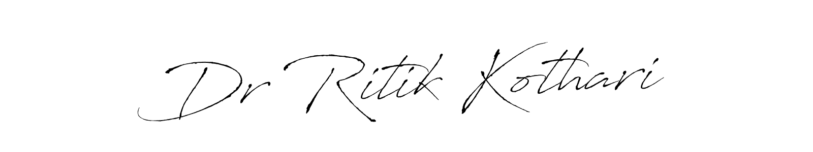 This is the best signature style for the Dr Ritik Kothari name. Also you like these signature font (Antro_Vectra). Mix name signature. Dr Ritik Kothari signature style 6 images and pictures png