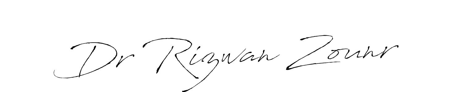 The best way (Antro_Vectra) to make a short signature is to pick only two or three words in your name. The name Dr Rizwan Zounr include a total of six letters. For converting this name. Dr Rizwan Zounr signature style 6 images and pictures png