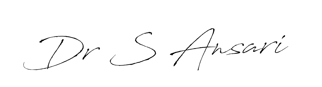 Antro_Vectra is a professional signature style that is perfect for those who want to add a touch of class to their signature. It is also a great choice for those who want to make their signature more unique. Get Dr S Ansari name to fancy signature for free. Dr S Ansari signature style 6 images and pictures png