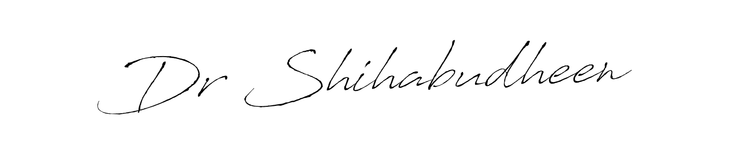 The best way (Antro_Vectra) to make a short signature is to pick only two or three words in your name. The name Dr Shihabudheen include a total of six letters. For converting this name. Dr Shihabudheen signature style 6 images and pictures png