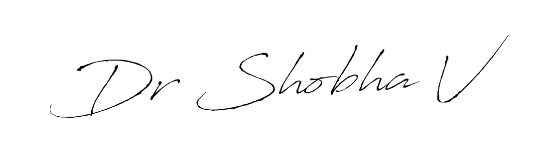 Make a beautiful signature design for name Dr Shobha V. With this signature (Antro_Vectra) style, you can create a handwritten signature for free. Dr Shobha V signature style 6 images and pictures png