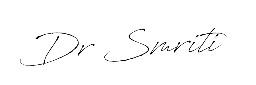 if you are searching for the best signature style for your name Dr Smriti. so please give up your signature search. here we have designed multiple signature styles  using Antro_Vectra. Dr Smriti signature style 6 images and pictures png