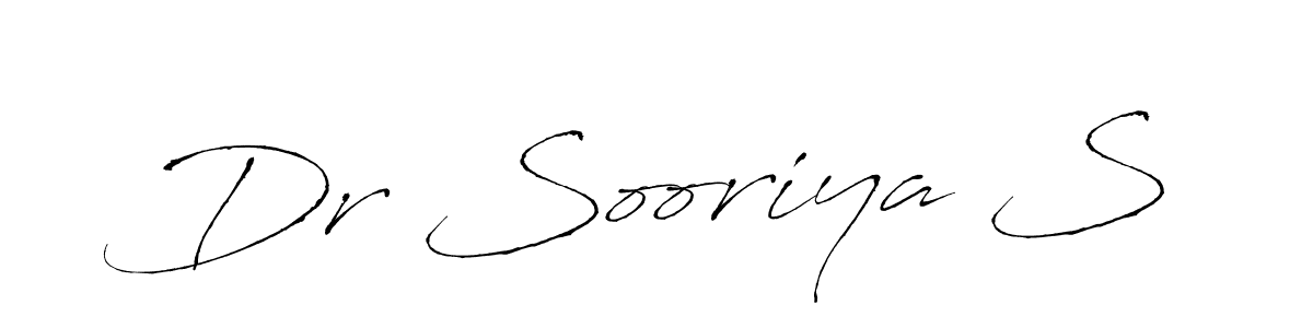 The best way (Antro_Vectra) to make a short signature is to pick only two or three words in your name. The name Dr Sooriya S include a total of six letters. For converting this name. Dr Sooriya S signature style 6 images and pictures png