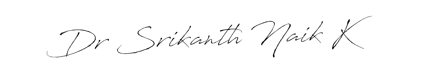 Make a beautiful signature design for name Dr Srikanth Naik K. With this signature (Antro_Vectra) style, you can create a handwritten signature for free. Dr Srikanth Naik K signature style 6 images and pictures png