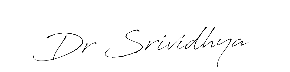 Design your own signature with our free online signature maker. With this signature software, you can create a handwritten (Antro_Vectra) signature for name Dr Srividhya. Dr Srividhya signature style 6 images and pictures png