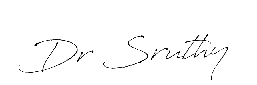 How to make Dr Sruthy name signature. Use Antro_Vectra style for creating short signs online. This is the latest handwritten sign. Dr Sruthy signature style 6 images and pictures png