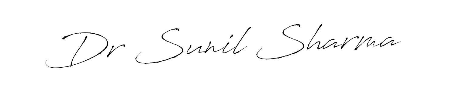 How to make Dr Sunil Sharma name signature. Use Antro_Vectra style for creating short signs online. This is the latest handwritten sign. Dr Sunil Sharma signature style 6 images and pictures png