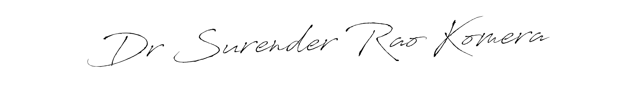 Make a beautiful signature design for name Dr Surender Rao Komera. With this signature (Antro_Vectra) style, you can create a handwritten signature for free. Dr Surender Rao Komera signature style 6 images and pictures png