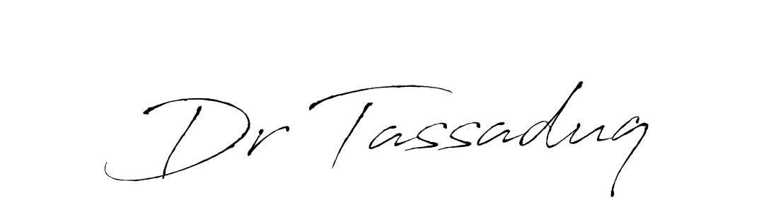 The best way (Antro_Vectra) to make a short signature is to pick only two or three words in your name. The name Dr Tassaduq include a total of six letters. For converting this name. Dr Tassaduq signature style 6 images and pictures png