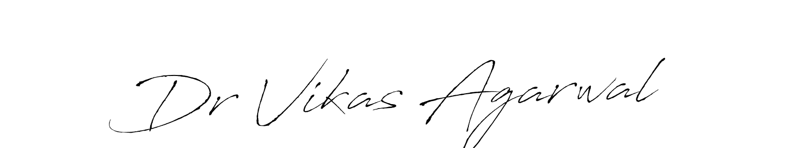 How to make Dr Vikas Agarwal name signature. Use Antro_Vectra style for creating short signs online. This is the latest handwritten sign. Dr Vikas Agarwal signature style 6 images and pictures png