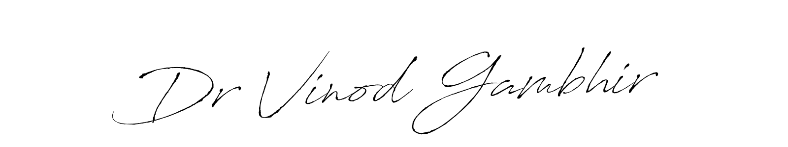 Dr Vinod Gambhir stylish signature style. Best Handwritten Sign (Antro_Vectra) for my name. Handwritten Signature Collection Ideas for my name Dr Vinod Gambhir. Dr Vinod Gambhir signature style 6 images and pictures png