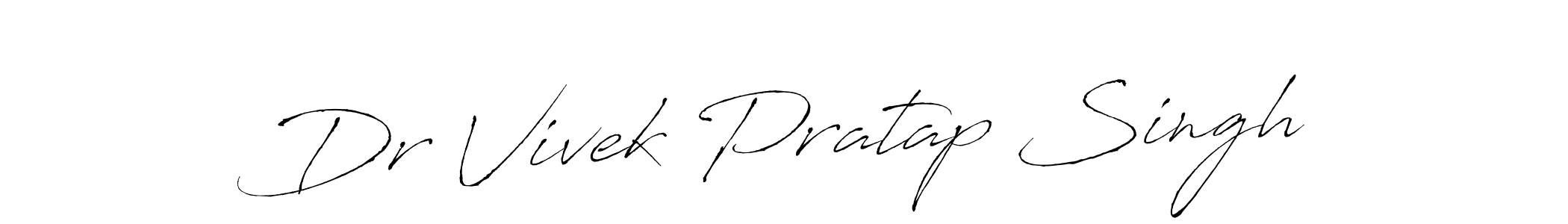 Design your own signature with our free online signature maker. With this signature software, you can create a handwritten (Antro_Vectra) signature for name Dr Vivek Pratap Singh. Dr Vivek Pratap Singh signature style 6 images and pictures png