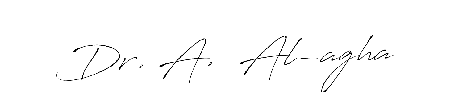 Use a signature maker to create a handwritten signature online. With this signature software, you can design (Antro_Vectra) your own signature for name Dr. A.  Al-agha. Dr. A.  Al-agha signature style 6 images and pictures png