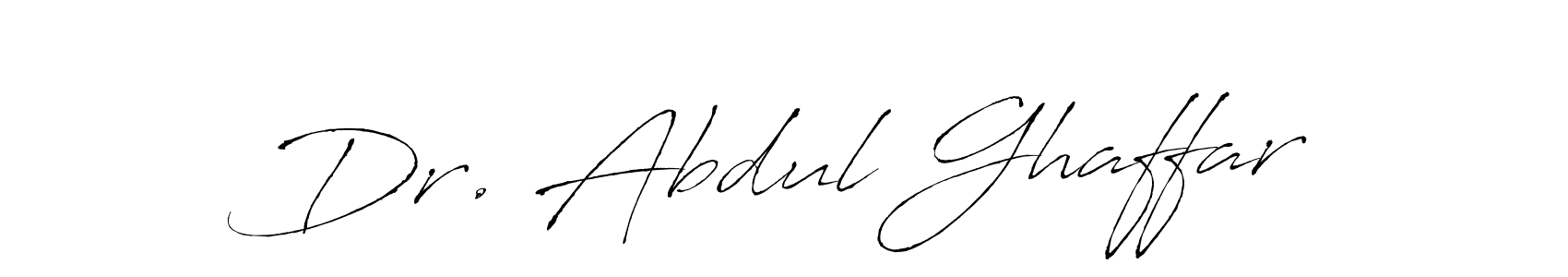 Design your own signature with our free online signature maker. With this signature software, you can create a handwritten (Antro_Vectra) signature for name Dr. Abdul Ghaffar. Dr. Abdul Ghaffar signature style 6 images and pictures png