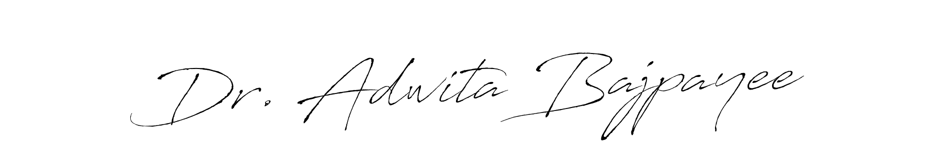 You should practise on your own different ways (Antro_Vectra) to write your name (Dr. Adwita Bajpayee) in signature. don't let someone else do it for you. Dr. Adwita Bajpayee signature style 6 images and pictures png