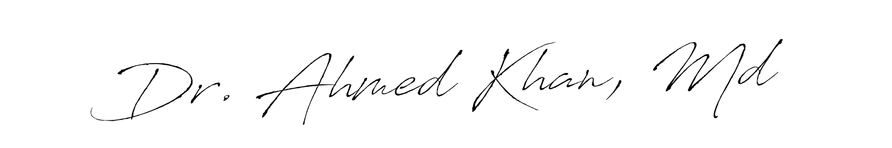 This is the best signature style for the Dr. Ahmed Khan, Md name. Also you like these signature font (Antro_Vectra). Mix name signature. Dr. Ahmed Khan, Md signature style 6 images and pictures png