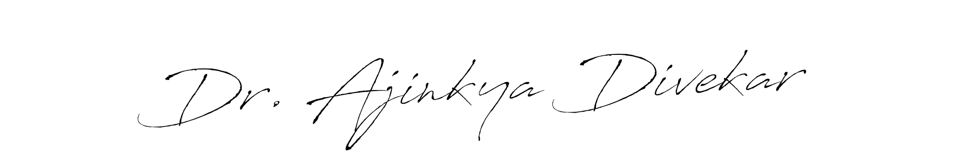 Antro_Vectra is a professional signature style that is perfect for those who want to add a touch of class to their signature. It is also a great choice for those who want to make their signature more unique. Get Dr. Ajinkya Divekar name to fancy signature for free. Dr. Ajinkya Divekar signature style 6 images and pictures png