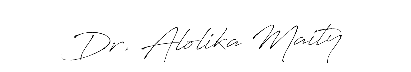 You can use this online signature creator to create a handwritten signature for the name Dr. Alolika Maity. This is the best online autograph maker. Dr. Alolika Maity signature style 6 images and pictures png