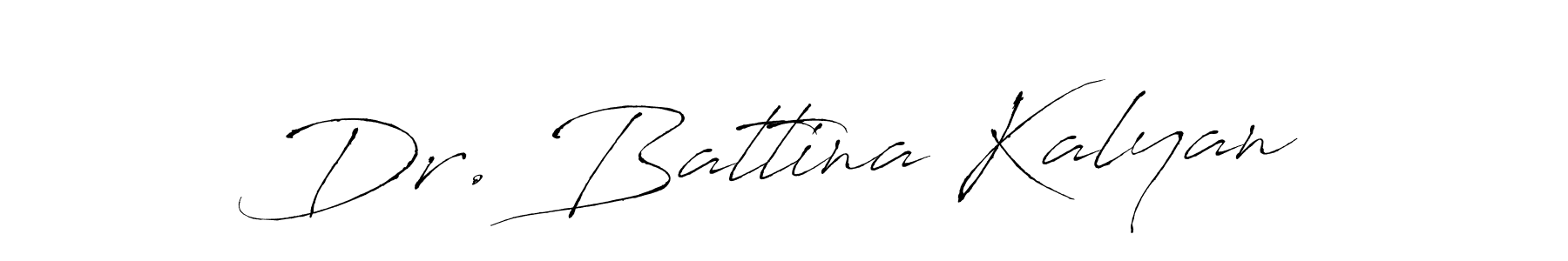 Design your own signature with our free online signature maker. With this signature software, you can create a handwritten (Antro_Vectra) signature for name Dr. Battina Kalyan. Dr. Battina Kalyan signature style 6 images and pictures png