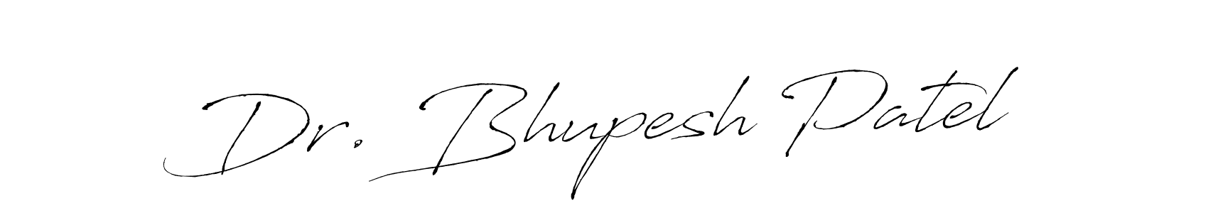 How to make Dr. Bhupesh Patel name signature. Use Antro_Vectra style for creating short signs online. This is the latest handwritten sign. Dr. Bhupesh Patel signature style 6 images and pictures png