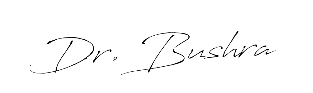 Use a signature maker to create a handwritten signature online. With this signature software, you can design (Antro_Vectra) your own signature for name Dr. Bushra. Dr. Bushra signature style 6 images and pictures png